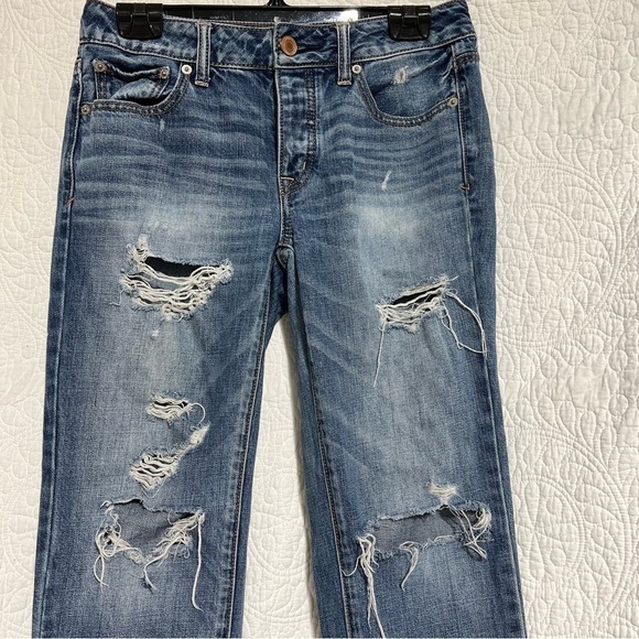 AMERICAN EAGLE Boy Crop Button Up Jeans, Size 2 -#307 - Picture 11 of 13